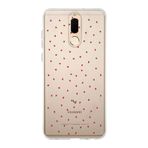 Manitoba Huawei Mate 10 Lite Uyumlu Minik Kalpler Tasarımlı Baskılı Şeffaf Telefon Kılıfı, Çok Renkli