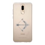 Manitoba Huawei Mate 10 Lite Uyumlu Ok Tasarımlı Baskılı Şeffaf Telefon Kılıfı, Çok Renkli