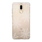Manitoba Huawei Mate 10 Lite Uyumlu Örümcek Ağ Tasarımlı Baskılı Şeffaf Telefon Kılıfı