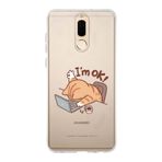 Manitoba Huawei Mate 10 Lite Uyumlu Sevimli Kedi Tasarımlı Baskılı Şeffaf Telefon Kılıfı