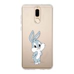 Manitoba Huawei Mate 10 Lite Uyumlu Sevimli Tavşan Tasarımlı Baskılı Şeffaf Telefon Kılıfı, Çok Renkli