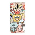Manitoba Huawei Mate 10 Lite Uyumlu SpongeBob Tasarımlı Baskılı Şeffaf Silikon Telefon Kılıfı