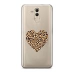 Manitoba Huawei Mate 20 Lite ile Uyumlu Baskılı Yumuşak Silikon Şeffaf Telefon Kılıfı, Leopar Desen