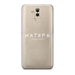 Manitoba Huawei Mate 20 Lite ile Uyumlu Haters Tasarımlı Baskılı Şeffaf Telefon Kılıfı