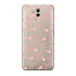 Manitoba Huawei Mate 20 Lite ile Uyumlu Kiraz ve Fiyonk Tasarımlı Baskılı Şeffaf Telefon Kılıfı