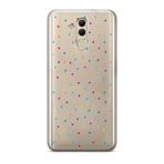 Manitoba Huawei Mate 20 Lite ile Uyumlu Minik Kalpler Tasarımlı Baskılı Şeffaf Telefon Kılıfı