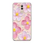 Manitoba Huawei Mate 20 Lite ile Uyumlu Pastel Çiçek Tasarımlı Baskılı Şeffaf Telefon Kılıfı