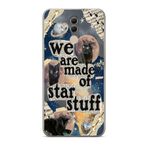 Manitoba Huawei Mate 20 Lite ile Uyumlu We Are Made Of Star Stuff Tasarımlı Baskılı Şeffaf Telefon Kılıfı, Çok Renkli