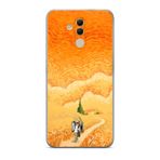 Manitoba Huawei Mate 20 Lite Uyumlu Baskılı Yumuşak Silikon Şeffaf Telefon Kılıfı, Turuncu Desen