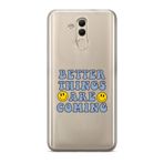 Manitoba Huawei Mate 20 Lite Uyumlu Better Things Tasarımlı Baskılı Şeffaf Telefon Kılıfı, Çok Renkli