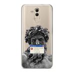 Manitoba Huawei Mate 20 Lite Uyumlu Error Tasarımlı Baskılı Şeffaf Telefon Kılıfı, Çok Renkli