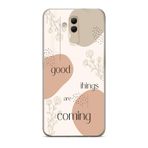 Manitoba Huawei Mate 20 Lite Uyumlu Good Things Are Coming Tasarımlı Baskılı Şeffaf Telefon Kılıfı, Çok Renkli