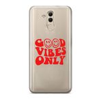 Manitoba Huawei Mate 20 Lite Uyumlu Good Vibes Only Tasarımlı Baskılı Şeffaf Telefon Kılıfı