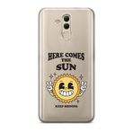 Manitoba Huawei Mate 20 Lite Uyumlu Keep Shining Tasarımlı Baskılı Şeffaf Telefon Kılıfı, Çok Renkli