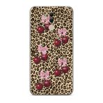 Manitoba Huawei Mate 20 Lite Uyumlu Leopar ve Fiyonk Tasarımlı Baskılı Şeffaf Telefon Kılıfı