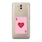 Manitoba Huawei Mate 20 Lite Uyumlu Lucky You Kart Tasarımlı Baskılı Şeffaf Telefon Kılıfı