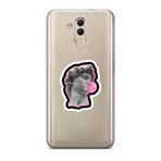 Manitoba Huawei Mate 20 Lite Uyumlu Michelangelo Tasarımlı Baskılı Şeffaf Telefon Kılıfı, Çok Renkli