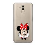 Manitoba Huawei Mate 20 Lite Uyumlu Minnie Mouse Tasarımlı Baskılı Şeffaf Telefon Kılıfı, Çok Renkli