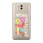 Manitoba Huawei Mate 20 Lite Uyumlu More Self Love Tasarımlı Baskılı Şeffaf Telefon Kılıfı, Çok Renkli