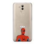 Manitoba Huawei Mate 20 Lite Uyumlu Örümcek Adam Tasarımlı Baskılı Şeffaf Telefon Kılıfı