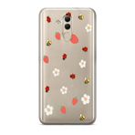 Manitoba Huawei Mate 20 Lite Uyumlu Papatya Arı Tasarımlı Baskılı Şeffaf Telefon Kılıfı