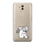 Manitoba Huawei Mate 20 Lite Uyumlu Sevimli Melek Tasarımlı Baskılı Şeffaf Telefon Kılıfı