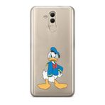 Manitoba Huawei Mate 20 Lite Uyumlu Sevimli Ördek Tasarımlı Baskılı Şeffaf Telefon Kılıfı, Çok Renkli