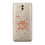 Manitoba Huawei Mate 20 Lite Uyumlu Small Progress Tasarımlı Baskılı Şeffaf Telefon Kılıfı, Çok Renkli