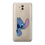 Manitoba Huawei Mate 20 Lite Uyumlu Stitch Tasarımlı Baskılı Şeffaf Telefon Kılıfı