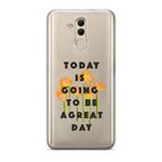 Manitoba Huawei Mate 20 Lite Uyumlu Today Is Going To Be A Great Day Tasarımlı Baskılı Şeffaf Telefon Kılıfı, Çok Renkli