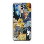 Manitoba Huawei Mate 20 Lite Uyumlu Van Gogh Tasarımlı Baskılı Şeffaf Telefon Kılıfı, Çok Renkli