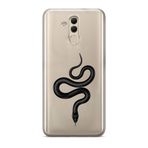 Manitoba Huawei Mate 20 Lite Uyumlu Yılan Tasarımlı Baskılı Şeffaf Telefon Kılıfı