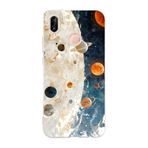 Manitoba Huawei P20 Lite ile Uyumlu Baskılı Yumuşak Silikon Şeffaf Telefon Kılıfı, Gezegen Deseni