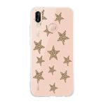 Manitoba Huawei P20 Lite ile Uyumlu Baskılı Yumuşak Silikon Şeffaf Telefon Kılıfı, Leopar Desen