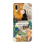 Manitoba Huawei P20 Lite ile Uyumlu Baskılı Yumuşak Silikon Şeffaf Telefon Kılıfı, Van Gogh Deseni