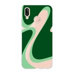 Manitoba Huawei P20 Lite ile Uyumlu Baskılı Yumuşak Silikon Şeffaf Telefon Kılıfı, Yeşil Desen