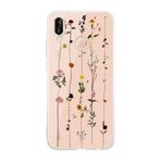 Manitoba Huawei P20 Lite ile Uyumlu Çiçekler Tasarımlı Baskılı Şeffaf Silikon Telefon Kılıfı