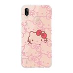 Manitoba Huawei P20 Lite ile Uyumlu Hello Kitty Tasarımlı Baskılı Şeffaf Telefon Kılıfı