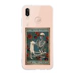 Manitoba Huawei P20 Lite ile Uyumlu Love Cats Tasarımlı Şeffaf Telefon Kılıfı