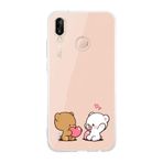 Manitoba Huawei P20 Lite ile Uyumlu Sevimli Ayıcıklar Tasarımlı Şeffaf Telefon Kılıfı
