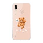 Manitoba Huawei P20 Lite ile Uyumlu Take Risk Tasarımlı Şeffaf Telefon Kılıfı