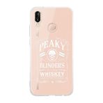 Manitoba Huawei P20 Lite Uyumlu Baskılı Yumuşak Silikon Şeffaf Telefon Kılıfı, Peaky Blinders Whiskey Desen