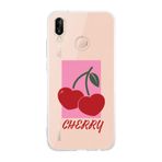 Manitoba Huawei P20 Lite Uyumlu Cherry Tasarımlı Baskılı Şeffaf Telefon Kılıfı