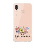 Manitoba Huawei P20 Lite Uyumlu Friends Tasarımlı Baskılı Şeffaf Telefon Kılıfı