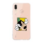 Manitoba Huawei P20 Lite Uyumlu Gufi Tasarımlı Baskılı Şeffaf Telefon Kılıfı
