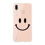 Manitoba Huawei P20 Lite Uyumlu Gülen Yüz Tasarımlı Şeffaf Telefon Kılıfı