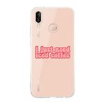 Manitoba Huawei P20 Lite Uyumlu Iced Coffee Tasarımlı Şeffaf Telefon Kılıfı