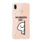 Manitoba Huawei P20 Lite Uyumlu İncinmişsin Dedi Tasarımlı Şeffaf Telefon Kılıfı, Silikon, Çok Renkli