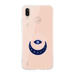Manitoba Huawei P20 Lite Uyumlu Nazar Göz Tasarımlı Baskılı Şeffaf Telefon Kılıfı