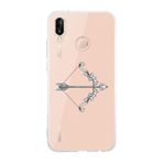 Manitoba Huawei P20 Lite Uyumlu Ok Tasarımlı Şeffaf Telefon Kılıfı, Çok Renkli
